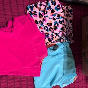 Dickies Pink, Blue, and Multicolor Polo Shirt Trio